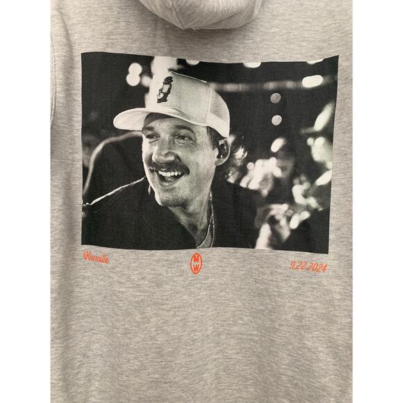 Morgan Wallen official merchandise gray irange sweatshirt hoodie Knoxville UT - Picture 5 of 8